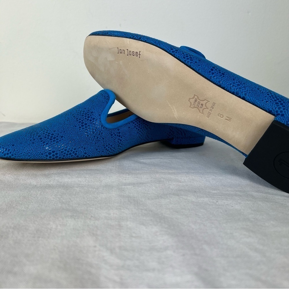 Jon Josef | Pluto Karina Turquesa Texture Flat Loafers Turquoise Blue | 8 - Picture 5 of 7